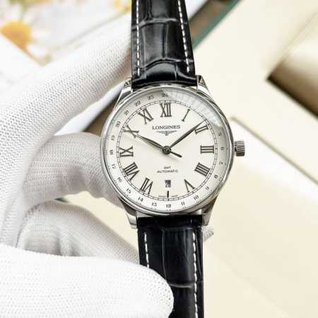 白 金 钢带+20，浪琴-Longines 精品男士腕表尊贵大气，绅士风范，卓越品质，热卖全城。采用全自动机械机芯，顶级316精钢表壳，矿物质超强镜面，尺寸42 - 点击图像关闭