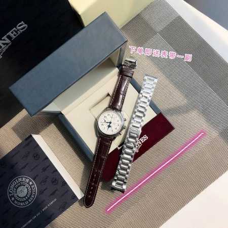 真真正正的 渠道狠货 浪琴8针月相系列 我就说一点 毋庸置疑 百分百的正品原装机芯 浪琴原装瑞士Eta7751多功能机械机芯，市面上用得多的是国产7750机芯 - 点击图像关闭