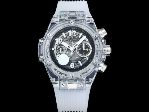 Zf 最新款恒宝Hublot 宇舶表年度最佳复刻作品 宇舶Big Bang系列411.Jx.4802.Rt“全透明腕表” 精彩细节 1.还原正品表盘后龙飞凤舞的