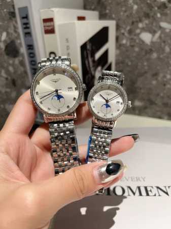金 钢带+20钻+30 2024年 最新品 七夕节最佳礼品longines浪琴官方博雅系列情侣腕表 见证爱的奇迹时刻时尚潮流男女腕表，采用进口日本机芯，进口头层 - 点击图像关闭