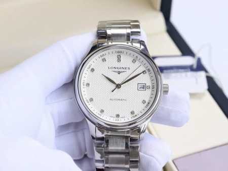 浪琴-Longines 名匠系列 再次升级版本 多次反复修缮至完美 极致严格的质量保证。确保采用原版式抛光和拉丝工艺，高硬度水晶镜面，更加透彻明亮，文字，典雅的 - 点击图像关闭