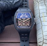 V2升级版理查德米勒 Richardmille 新款武士铠甲 全新升级6字位飞轮 联合雕刻艺术家pierre推出纯手工雕刻的陀飞轮 Rm047，实现了“装饰性”