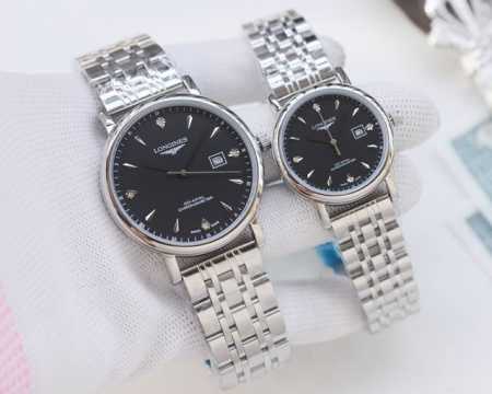 白壳 ，金壳 ，钢带20 品牌：浪琴-Longines 类型：情侣腕表 壳套：顶级版316精钢L 表带：进口小牛皮表带 316L精钢表带 机芯：进口石英机芯 镜 - 点击图像关闭