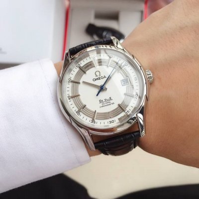 特价白壳 金壳 欧米茄-Omega男士腕表 全自动机械机芯 316L精钢表壳 矿物质玻璃镜面 真牛皮表带 精钢表带 直径40Mm厚11Mmbst实拍图 成就永恒