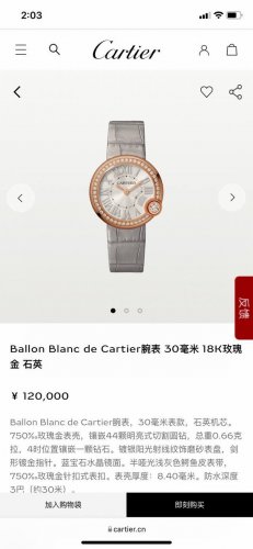 白气球系列 W0008 女生梦想中的告白气球，看了很难不心动！ 石英机芯，表盘直径30Mm，蓝宝石玻璃表镜，18K玫瑰金剑形指针，精钢针扣式～小牛皮表带，阳光射