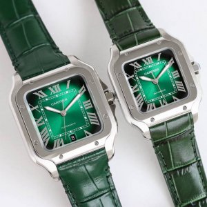 Sj出品 白壳 金壳 Tw 出品-卡地亚 Cartier Santos系列腕表 Af5 可以出Bv包装 技术特点： 1镜面：蓝宝石玻璃表镜十鱼眼玻璃 2表带：精