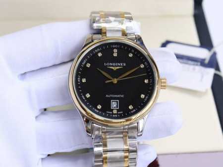 更好品质私聊 浪琴-Longines 名匠系列 再次升级版本 多次反复修缮至完美 极致严格的质量保证。确保采用原版式抛光和拉丝工艺，高硬度水晶镜面，更加透彻明亮 - 点击图像关闭
