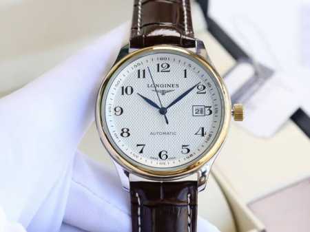 浪琴-Longines 名匠系列 再次升级版本 多次反复修缮至完美 极致严格的质量保证。确保采用原版式抛光和拉丝工艺，高硬度水晶镜面，更加透彻明亮，文字，典雅的 - 点击图像关闭