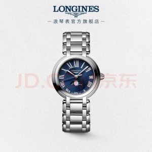 浪琴 Longines 品牌：浪琴 Longines 系列：心月月相系列 型号：L81154916机芯：日本石英机芯字面：星空蓝材质：316L钢尺寸：26.5M