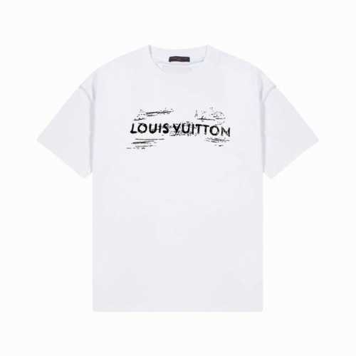 Louis Vuitton 路易威登] 2024Fw春夏新款 Lv字母印花短袖t恤 280克双纱26支纯棉面料 四标齐全 带logo包装袋+雪梨纸 男女同款 颜