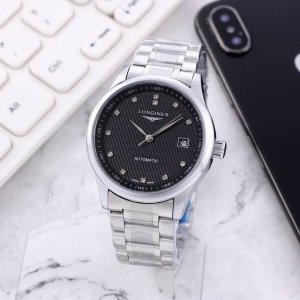 精钢表带十蝴蝶扣 白： ，间金、全黑同价： ，浪琴-Longines名匠系列，经典之作 品质之选，全自动机械机芯，Ips真空电镀，矿物质水晶镜面 ，精密防水，直