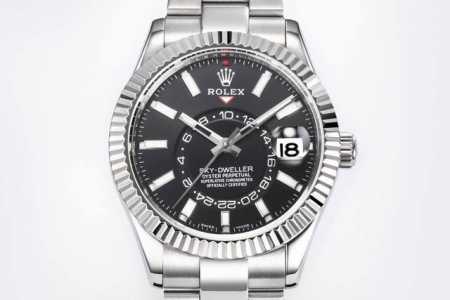 劳力士Rolex Sky-Dweller 天行者！精彩细节： 表壳 尺寸42毫米，沉稳可靠、雍容大度！ 表圈采用劳力士Ring Command三角坑纹，旋转外圈 - 点击图像关闭