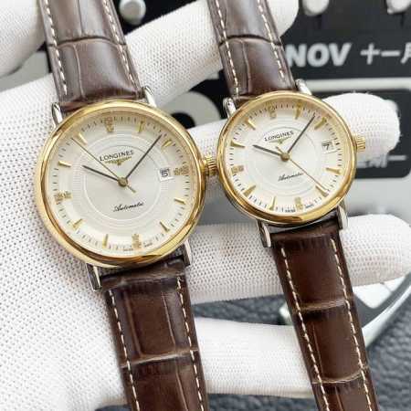 给 2021情侣爆款 浪琴-Longines 商务休闲男士机械腕表 进口日本原装精工机 钨钢间316L精钢壳套 超级蓝宝石玻璃镜面 直径42Mm 女装32Mm - 点击图像关闭