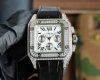 大号 小号 卡地亚Cartier 山度士满钻系列40Mm*14Mmcal进口石英机芯 男39Mm*13Mm女33Mm*13Mm高强度蓝光玻璃 头层牛皮带 原装扣