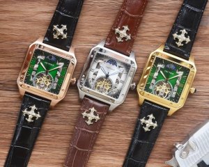 男人挚爱 方形腕表 最新 ：卡地亚最佳设计独家首发 类型 ：精品男士腕表 表带 ：克罗心真牛皮表带 机芯 ：全自动机械机芯 镜面 ：矿物质强化玻璃 更高清 品味