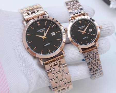 白壳 ，金壳 ，钢带20 品牌：浪琴-Longines 类型：情侣腕表 壳套：顶级版316精钢l 表带：进口小牛皮表带 316L精钢表带 机芯：进口石英机芯 镜 - 点击图像关闭