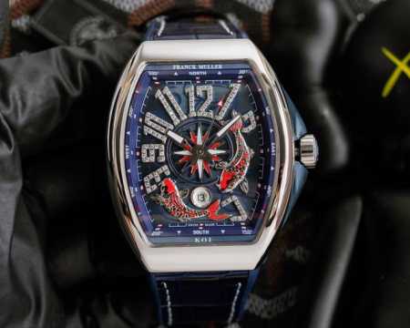 完美细节 Abf 最高品质 新款到货 Franck Muller 法兰克穆勒 Fm Vanguard Yachting V45遊艇系列 44X54 Mm1.表壳 - 点击图像关闭
