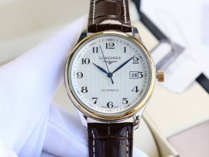 浪琴-Longines 名匠系列 再次升级版本 多次反复修缮至完美 极致严格的质量保证。确保采用原版式抛光和拉丝工艺，高硬度水晶镜面，更加透彻明亮，文字，典雅的