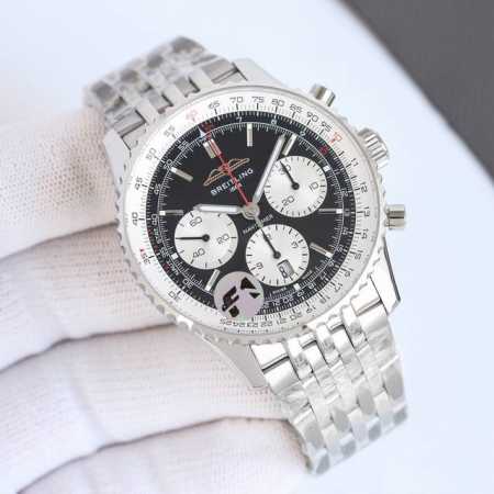 皮带 钢带 F1新品：百年灵全新航空计时腕表 Navitimer 问世70周年，百年灵以大胆色彩焕新演绎经典腕表。尺寸43Mm，迭代款无疑是地道的航空计时腕表， - 点击图像关闭