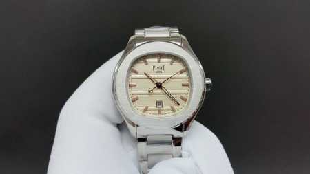 白 纹50砖50 新的伯爵polo Date 150周年纪念版腕表。Tw伯爵超薄piaget Polo系列情侣对表，人称小鹦鹉螺！ 伯爵钢王 一款优雅的运动腕表 - 点击图像关闭