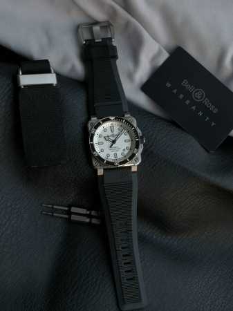 Brf 柏莱士 Bell&Ross Ot5 Instruments 系列Br03A 2824自动机械 机芯 精钢表壳 42毫米 带 陶瓷60分钟刻度单向旋转精钢 - 点击图像关闭