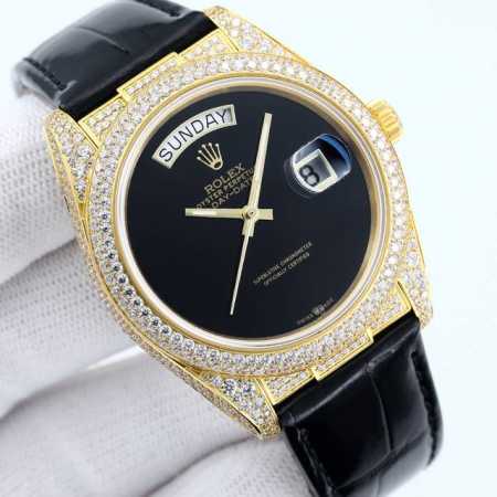 劳力士 Rolex 星期日历型40Mm Yt1 顶级好货首款日志型美洲鳄鱼皮带系列 ！后镶嵌顶级天然皓石，大闪亮，难度极高，目前同种材质最闪工艺。不惜成本只为完 - 点击图像关闭