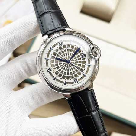 皮带 钢带 卡地亚-Cartier 精品男士腕表，全新多功能设计，尊贵大气，绅士风范，卓越品质，热卖全城。采用全自动机械机芯，顶级316精钢表壳，进口小牛皮表带 - 点击图像关闭