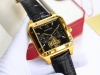 卡地亚-Cartier 方型男士腕表 顶级版316L精钢表壳，表带采用进口小牛皮表带，搭载全自动进口机械机芯，矿物质防刮镜面玻璃，尺寸：直径44Mm厚12Mm