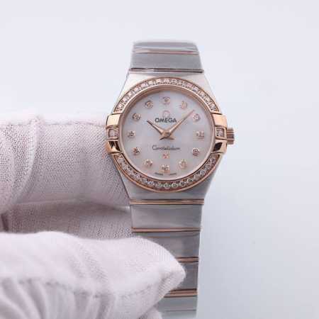 金+20钻+20欧米茄 4代 双鹰 星座 进口石英 28Mm - 点击图像关闭