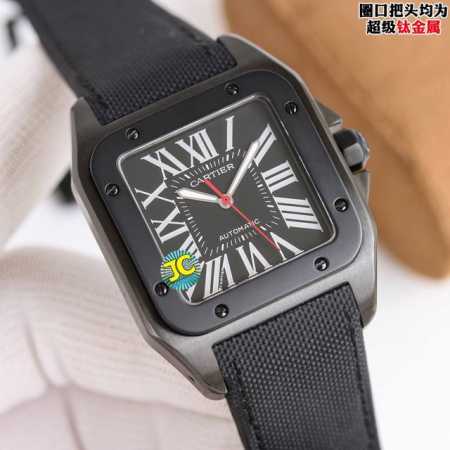 卡地亚最高品质 Gz最新力作 市场顶级复刻 卡地亚Cartier黑武士男款上市 全新的Santos 100 Carbon腕表 型号Wsbb708088Px265 - 点击图像关闭