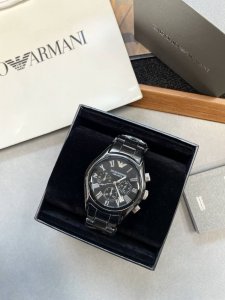 Emporio Armani 陶瓷石英男表 年度最火的男神款！Ar1400 时尚立体质感 多功能计时石英表 进口石英机芯 时尚潮流 范十足！30米生活防水 表径