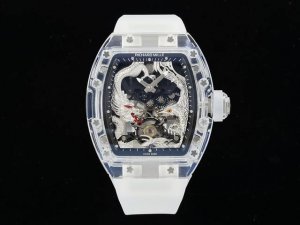 腕间风情 浓郁中国风』 Rm 57-01 龙凤呈祥陀飞轮腕表 Richard Mille 理查米尔 龙飞凤舞Rm 57-01水晶壳套材质，表壳为酒桶形，人造水晶