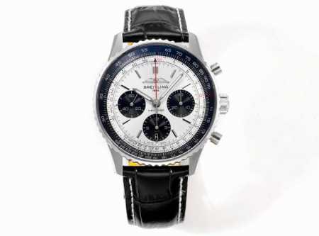 Bls出品：百年灵全新航空计时腕表 Navitimer 问世70周年，百年灵以大胆色彩焕新演绎经典腕表。尺寸43Mm，迭代款无疑是地道的航空计时腕表，带有环形飞 - 点击图像关闭