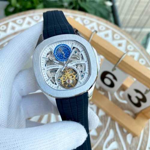 白 -金5 百达翡丽- Patek.Philippe精品男士腕表 劲爆镂空设计 技艺精湛 独具匠心 尊贵大气 绅士风范 采用全自动机械机芯 顶级316精钢表壳
