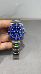 劳力士 潜航者系列蓝鬼 40Mm尺寸 一样型号机芯 日期 表针调法同步 实拍表业，认准细节不迷茫