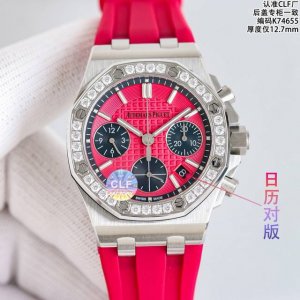 白壳 玫瑰金 Clf Ap34100St采用高品质氟橡胶表带 ！ Clf潜心巨作，后来居上！ 爱彼皇家橡树离岸型26231St系列 爱彼女表天花板之作！ 女款3