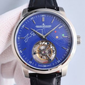 真陀飞轮 金白同价 积家master Ultra Thin Tourbillon陀飞轮大师系列腕表的设计灵感源自制表领域中最辉煌的时代 太子妃式指针散发经典传统