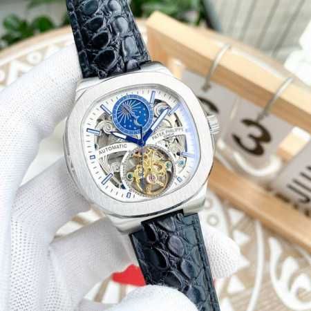 白 -金 钢带+20 百达翡丽 Patek.Philippe 精品男士腕表 多功能镂空设计 尊贵大气 绅士风范 卓越品质 热卖全城 采用全自动机械机芯 顶级31 - 点击图像关闭