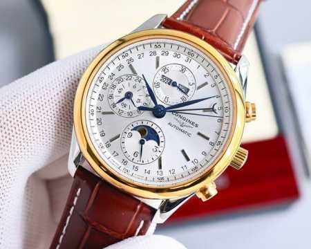 白 -金 0 V7版名匠系列八针月相 销量神奇升级版本浪琴-名匠8针月相40Mm 浪琴名匠系列八针月相 316精钢表壳表链 月相盘跟跟原装一摸一样 内置进口自动 - 点击图像关闭
