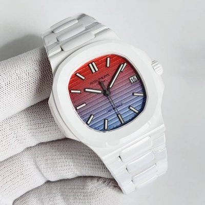 Aet 全陶瓷 9015机 Tiffa 5711鹦鹉螺』 Patek Philie H 鹦鹉螺系列 陶瓷制作表壳与表带，已经赢得了一大波欢心和满满的期待，整体感