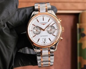 金+20V7版本推荐台湾厂做工浪琴-Longines 名匠系列制表大师机械手表，新款蓝色经典，多功能4813机芯，经典多功能款式，经典指针，蓝宝石鱼眼水晶镜面，