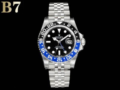 B7 Factory DDD 劳力士Gmt格林尼治升级版。采用正品一致904L钢材，一体成形的陶瓷白金字体圈口与正品一致。全新3285一体机芯。同步正品Gmt针