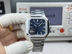 pp+ 百达翡丽 方形 新系列Cubitus 5821腕表 搭载定制9015改Cal.26-330 Sc一体机，调时不停秒，调时不停秒，摆轮位置均与一致，新扣款