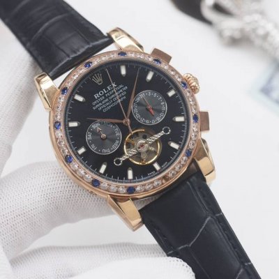 尊享价： DDD 品牌：劳力士-Rolex DDD 类型：男士腕表 DDD 壳套：顶级版316精钢L DDD 表带：进口小牛皮 316精钢表带 DDD 机芯：全