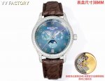 圈口钻 -满钻 Vv Factory 出品 鳄鱼皮送牛皮 2025最新推出 百达翡丽复杂功能时计pp姐妹款， 38Mm尺寸 4947G,4947R,4948G,
