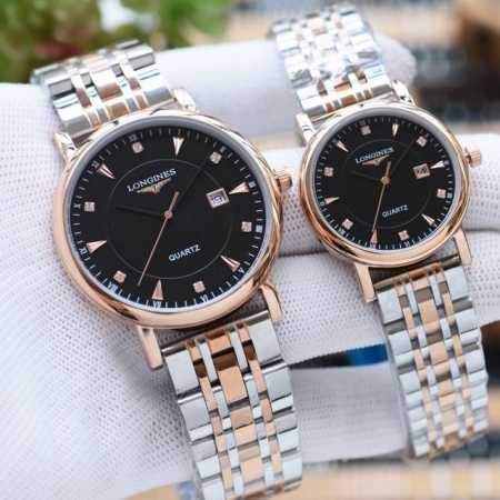 白壳 玫 钢带加20 实物拍摄 品牌： 浪琴-Longines 类型：情侣对表 表壳：316精钢 做工优质 表带：进口小牛皮 316精钢 两种可选 机芯：进口石 - 点击图像关闭