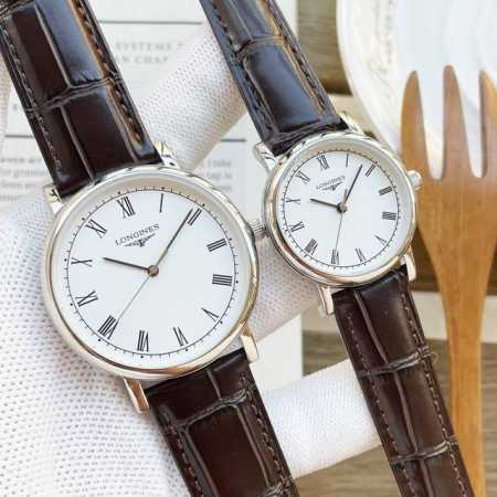 白壳 玫壳 钢带+20 最新浪琴-Longines 情侣对表 原装进口石英机芯 钢化玻璃 316L精钢表壳 直径男40Mm女30Mm 厚8Mm如果今天的阳光停止 - 点击图像关闭