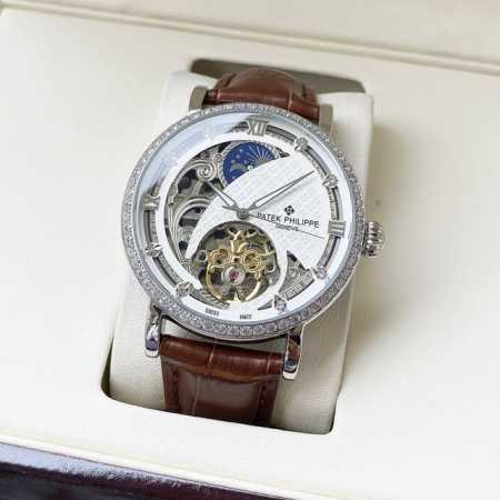 统一 镂空设计 尊贵典雅 百达翡丽-Patek Philippe 男士腕表 全自动机械机芯 矿物强化玻璃 316L精钢表壳 真皮表带 简洁大气 商务休闲 尺寸: - 点击图像关闭