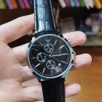 白 ，全黑85，阿玛尼－Emporio Armani优雅男士腕表 ，多功能石英机芯，超强矿物质镜面 ，真皮表带，真空电镀，精密防水 ，走时精准，直径：43Mm，