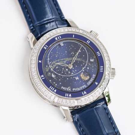 SJ出品 V3升级版 最高版本 顶级复刻 百达翡丽 PP翡丽 星空5102天月款日内瓦苍穹系列！R46 这款星空腕表独具特别星象功能，蓝色圆表盘上就能欣赏日内瓦 - 点击图像关闭